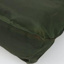 PRADA Shoulder Bag Nylon Khaki Silver Auth sw603-16