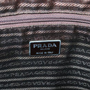 PRADA Shoulder Bag Nylon Khaki Silver Auth sw603-19