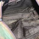 PRADA Shoulder Bag Nylon Khaki Silver Auth sw603-10