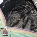 PRADA Shoulder Bag Nylon Khaki Silver Auth sw603-20