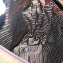 PRADA Shoulder Bag Nylon Khaki Silver Auth sw603-21