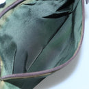 PRADA Shoulder Bag Nylon Khaki Silver Auth sw603-11