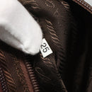 PRADA Shoulder Bag Nylon Khaki Silver Auth sw603-12
