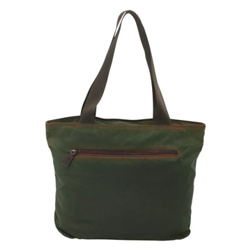 PRADA Shoulder Bag Nylon Khaki Silver Auth sw603 - 0