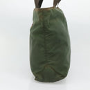 PRADA Shoulder Bag Nylon Khaki Silver Auth sw603-3
