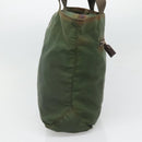 PRADA Shoulder Bag Nylon Khaki Silver Auth sw603-4