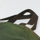 PRADA Shoulder Bag Nylon Khaki Silver Auth sw603-14