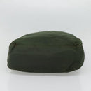 PRADA Shoulder Bag Nylon Khaki Silver Auth sw603-5