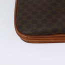 CELINE Macadam Canvas Shoulder Bag PVC Leather Brown Gold Auth sw616-16