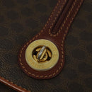 CELINE Macadam Canvas Shoulder Bag PVC Leather Brown Gold Auth sw616-9