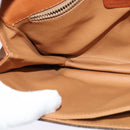 CELINE Macadam Canvas Shoulder Bag PVC Leather Brown Gold Auth sw616-19