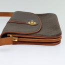CELINE Macadam Canvas Shoulder Bag PVC Leather Brown Gold Auth sw616-3