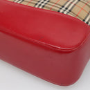 Burberrys Nova Check Shoulder Bag Canvas Beige Gold Auth sw618-15