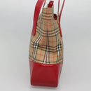 Burberrys Nova Check Shoulder Bag Canvas Beige Gold Auth sw618-3