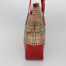 Burberrys Nova Check Shoulder Bag Canvas Beige Gold Auth sw618-4