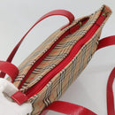 Burberrys Nova Check Shoulder Bag Canvas Beige Gold Auth sw618-6