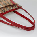 Burberrys Nova Check Shoulder Bag Canvas Beige Gold Auth sw618-7