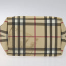 BURBERRY Nova Check Hand Bag PVC Beige Auth sw619-5