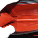 SAINT LAURENT Shoulder Bag Leather Black Silver Auth sw623-19