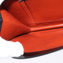 SAINT LAURENT Shoulder Bag Leather Black Silver Auth sw623-22