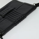 SAINT LAURENT Shoulder Bag Leather Black Silver Auth sw623-6