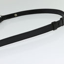 SAINT LAURENT Shoulder Bag Leather Black Silver Auth sw623-7