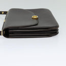 BALLY Shoulder Bag Leather Brown Gold Auth sw625-3