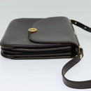 BALLY Shoulder Bag Leather Brown Gold Auth sw625-4