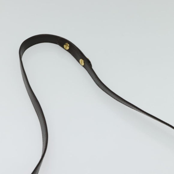 BALLY Shoulder Bag Leather Brown Gold Auth sw625