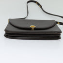 BALLY Shoulder Bag Leather Brown Gold Auth sw625-5