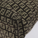 FENDI Zucchino Canvas Tote Bag Brown Auth sw629-9