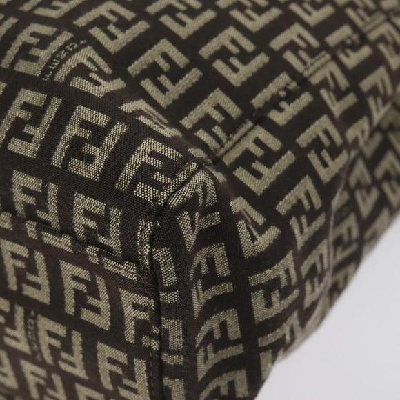 FENDI Zucchino Canvas Tote Bag Brown Auth sw629