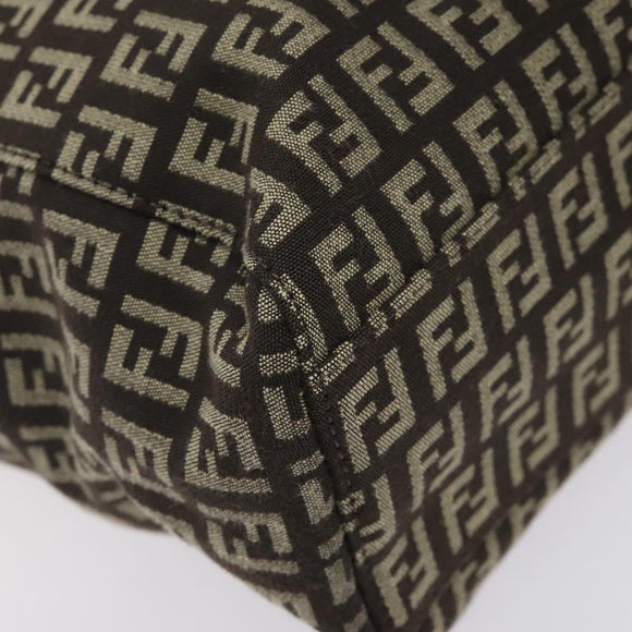 FENDI Zucchino Canvas Tote Bag Brown Auth sw629