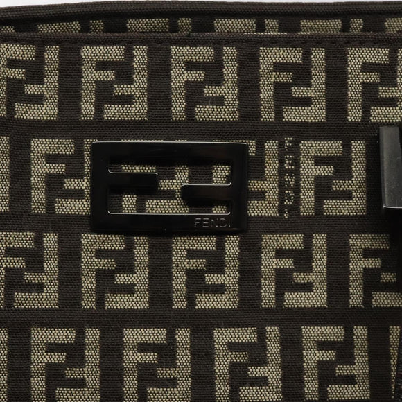 FENDI Zucchino Canvas Tote Bag Brown Auth sw629