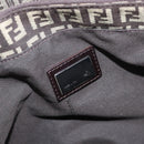FENDI Zucchino Canvas Tote Bag Brown Auth sw629-10