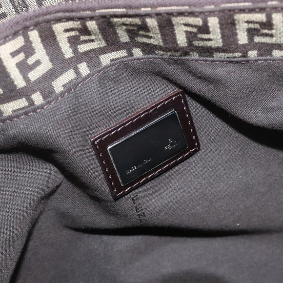 FENDI Zucchino Canvas Tote Bag Brown Auth sw629