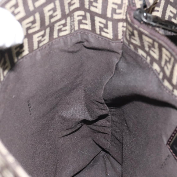 FENDI Zucchino Canvas Tote Bag Brown Auth sw629