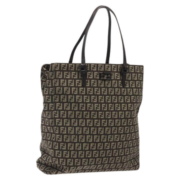 FENDI Zucchino Canvas Tote Bag Brown Auth sw629