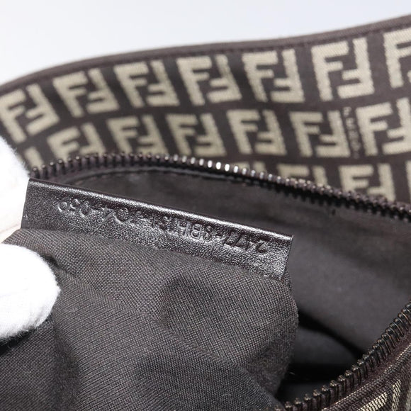 FENDI Zucchino Canvas Tote Bag Brown Auth sw629