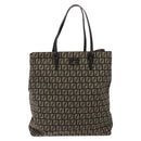 FENDI Zucchino Canvas Tote Bag Brown Auth sw629-13