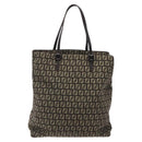FENDI Zucchino Canvas Tote Bag Brown Auth sw629-2
