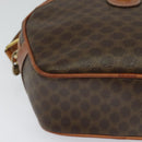 CELINE Macadam Canvas Shoulder Bag PVC Leather Brown Gold Auth sw634-9