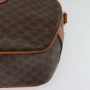 CELINE Macadam Canvas Shoulder Bag PVC Leather Brown Gold Auth sw634-12