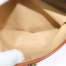 CELINE Macadam Canvas Shoulder Bag PVC Leather Brown Gold Auth sw634-22