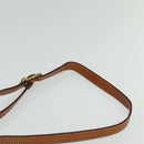 CELINE Macadam Canvas Shoulder Bag PVC Leather Brown Gold Auth sw634-14