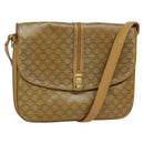 CELINE Macadam Canvas Shoulder Bag PVC Beige Gold Auth sw637-1