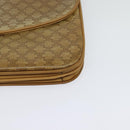 CELINE Macadam Canvas Shoulder Bag PVC Beige Gold Auth sw637-15