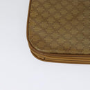CELINE Macadam Canvas Shoulder Bag PVC Beige Gold Auth sw637-16