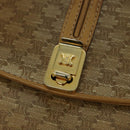CELINE Macadam Canvas Shoulder Bag PVC Beige Gold Auth sw637-18