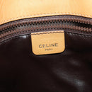 CELINE Macadam Canvas Shoulder Bag PVC Beige Gold Auth sw637-19